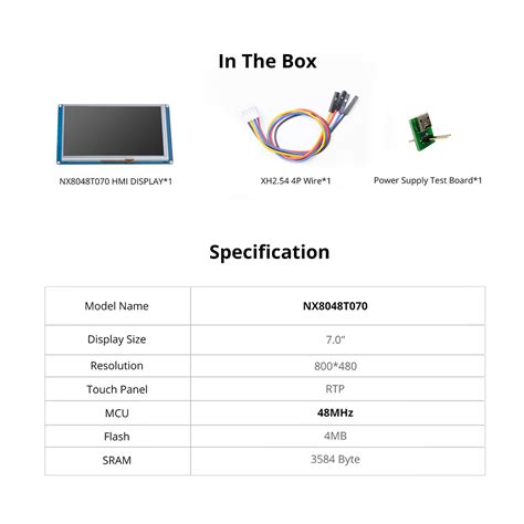 Nextion NX8048T070 7.0” Basic Series HMI Touch Display