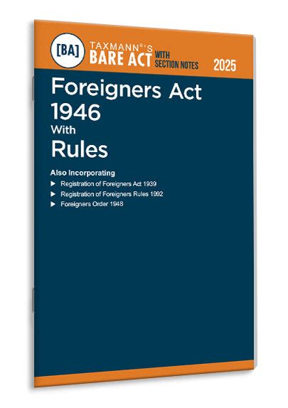 Taxmann's Foreigners Act 1946 with Rules – Bare Act with Section Notes ...
