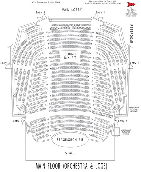 Seating Charts | The Carson Center For The Performing Arts