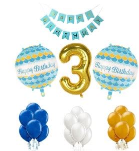 Tiank Innovation Combo for Birthday Party Decoration (Blue Happy ...