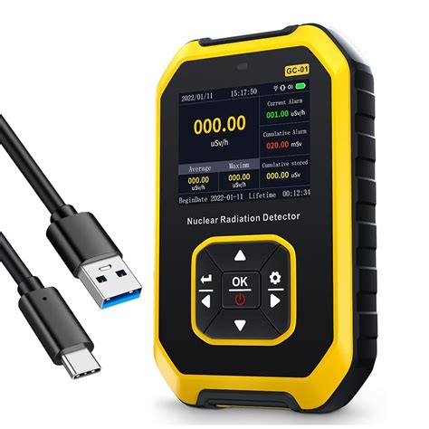 GC01 Geiger Counter, Personal Radiation Detector with Alarm Sound and ...