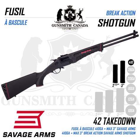Savage Arms – 42 Takedown – 410Ga × Max. 3″ / 22LR – Gunsmith Canada