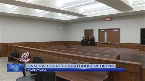 Onslow County Courthouse opens for select hearings - YouTube