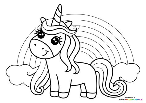 Rainbow Unicorn Coloring Pages - Molon Printable