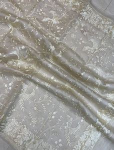Pure Organza Chikankari Handloom Banarasi Saree — The Handlooms