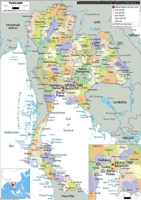 Thailand Map (Political) - Worldometer