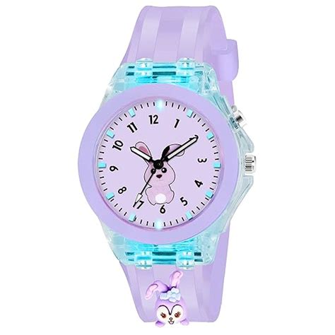 Shocknshop Nylon Led Luminous Analog Kid Children Cute Cartoon Multi ...