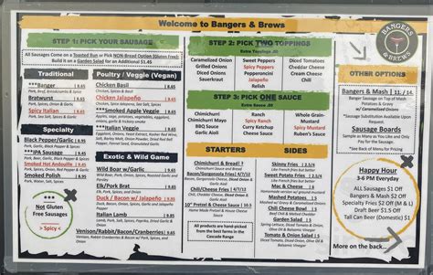 Bangers & Brews - Eastside menu in Bend, Oregon, USA