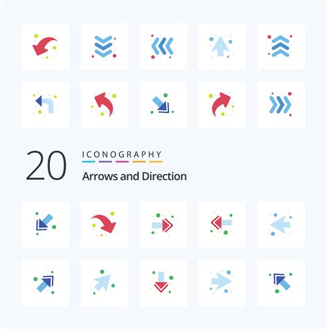 20 Arrow Flat Color icon Pack like right arrow right left arrow ...