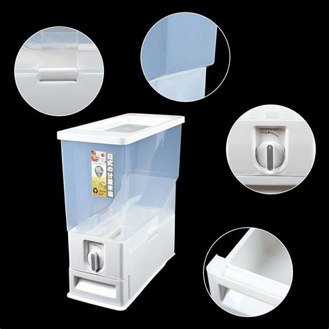 Buy Rice Dispenser 33lbs Airtight Rice Storage Container Large Sealed ...