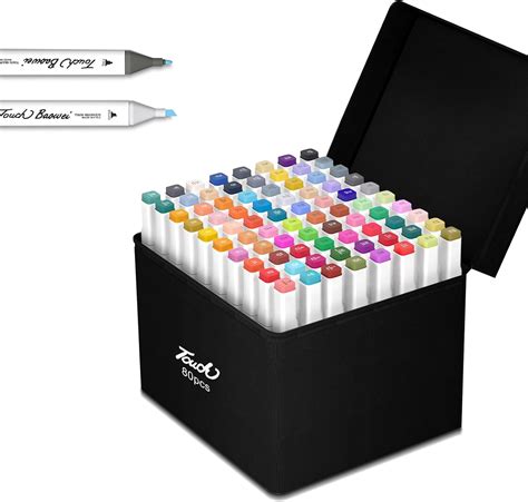 Amazon.com : DTXDTech Alcohol Markers 80 Colors Dual Tip Art Markers ...