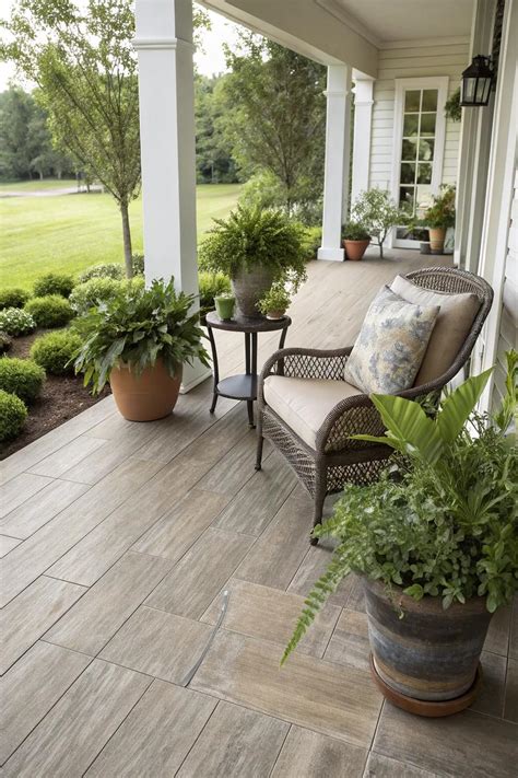13+ Stylish Front Porch Tile Ideas to Transform Your Space