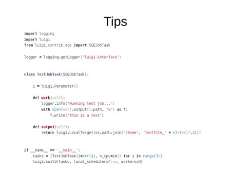 Python Luigi Task 的图像结果