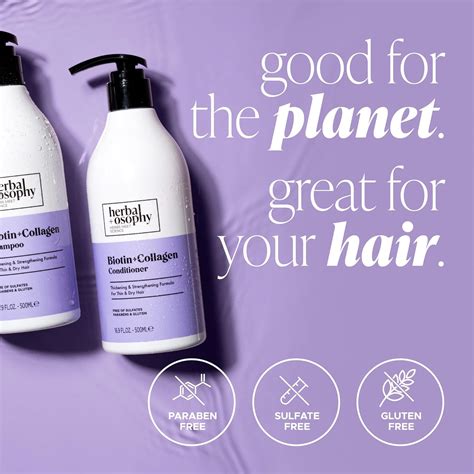 Herbalosophy Biotin & Collagen Shampoo + Conditioner Set, Hair India | Ubuy