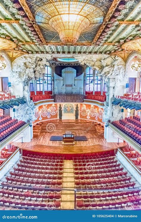 Interior of Palau De La Musica Catalana, Barcelona, Catalonia, S Editorial Stock Image - Image ...