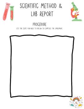 Scientific Method/Lab Report Template by Keri Rapisarda | TPT