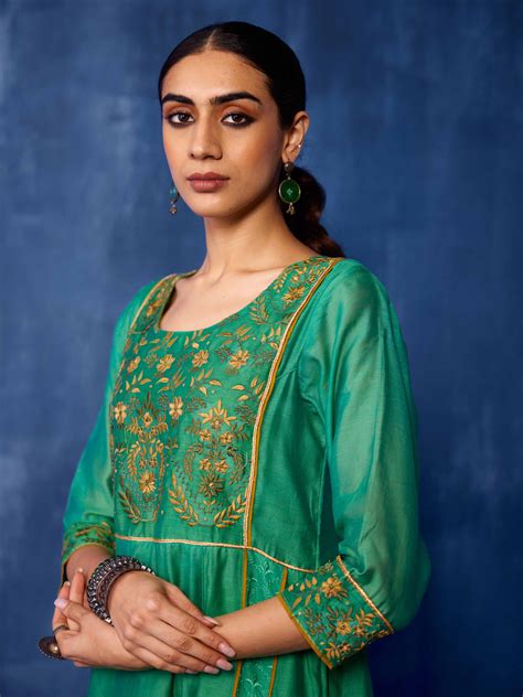 Tropical Kurta Caribbean Green – Sampada