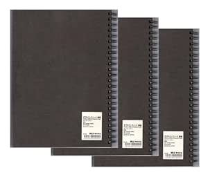 MUJI Double Ring Blank Notebook A5-size Unruled 80sheets - Pack of ...