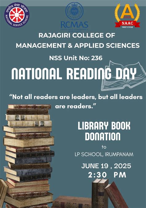 Rajagiri College of Management & Applied Sciences » Library Book Donation