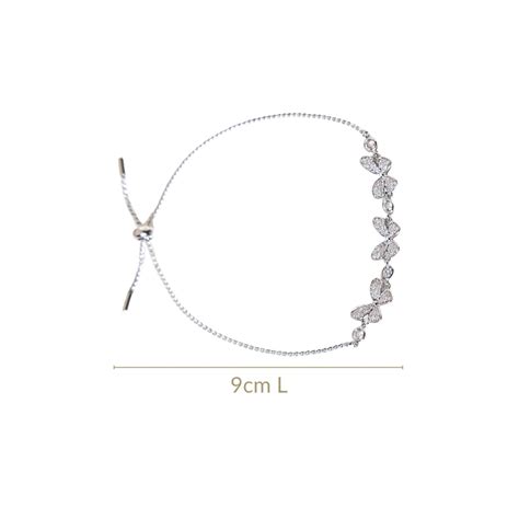 Jewellery Online - Premium Butterfly Charm Silver Bracelet | Nestasia
