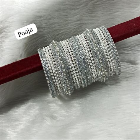 Pooja Bangles Silver Plated Bangle Set – JewelEMarket