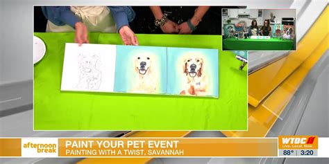 Painting with a Twist and Dogtopia hosting paint your pet event