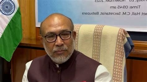 Manipur Chief Minister: Close to signing peace deal with Valley based ...