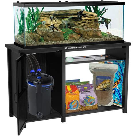 55-75 Gallon Fish Tank Stand Heavy Duty Metal Aquarium Stand with Cabi ...
