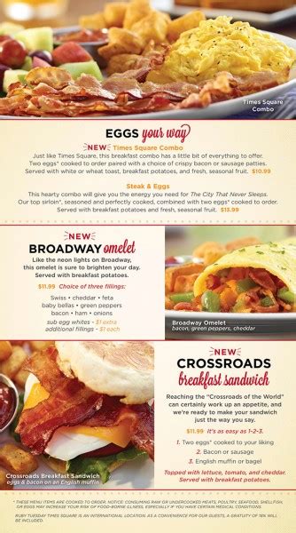 Ruby Tuesday Breakfast Menu 的图像结果