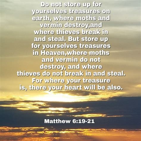 Matthew 6:19-21 | Treasures in heaven, Words, Word of god