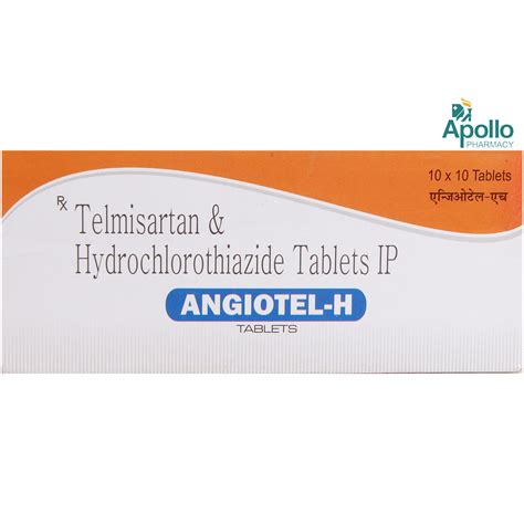 Angiotel H Tablet 10's Price, Uses, Side Effects, Composition - Apollo ...