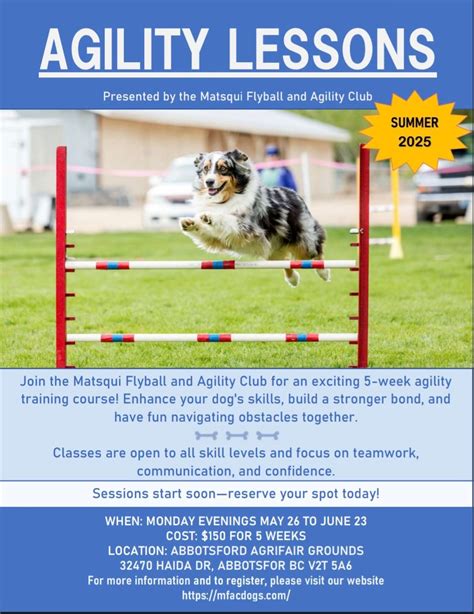Agility Lessons, Summer 2025, Abbotsford Agrifair, 26 May 2025 | AllEvents