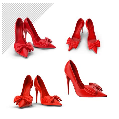 Premium PSD | Women's shoe red png