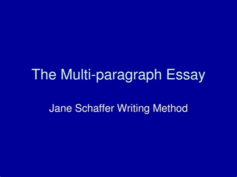 PPT - The Multi-paragraph Essay PowerPoint Presentation, free download ...