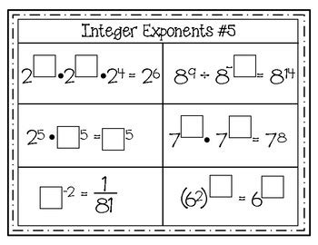 Image result for 2.1 Applying Exponents of Integer Exponents