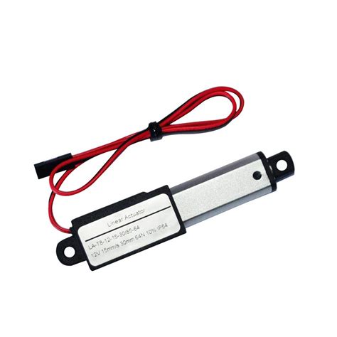 ZCONIEY Micro Linear Actuator with Limit Switches 12V DC, 64N, 30mm ...