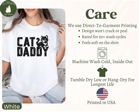 Comfort Colors Cat Daddy T-shirt - Funny Father_s Day Cat Dad Gift T ...