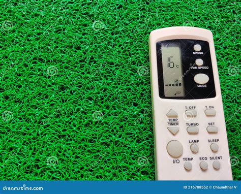 Temperature of 16 Degree Celsius. Isolated on Green Background Stock ...