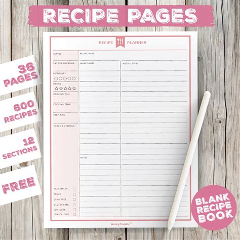 Blank Recipe Book - Create Your Own Cookbook For Free! - World of ...