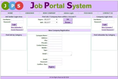 Image result for Job Portal Project in Java