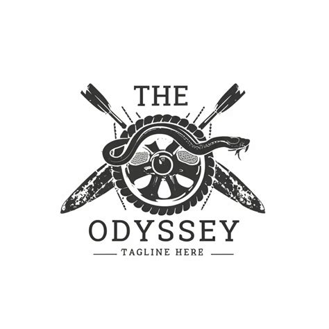LOGO Design For The Odyssey Minimalistic Symbolism with Bike Tire Kayak ...