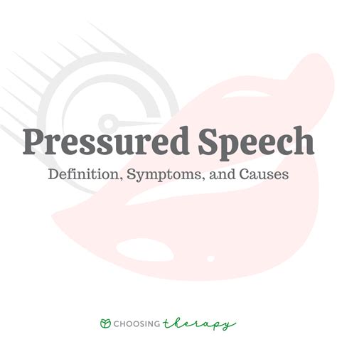 What Is Pressured Speech? | ChoosingTherapy.com