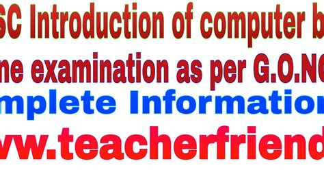 APPSC Introduction of computer based Online examination as per G.O.NO ...