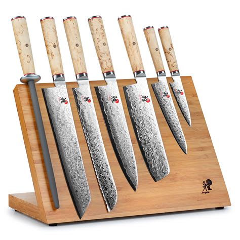 Miyabi Birchwood Magnetic Easel Knife Set - 8 Piece – Cutlery and More