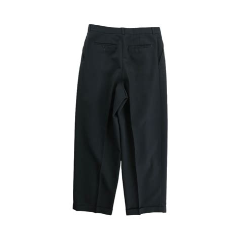 【OTSU】bule green collor 3-tuck wide slacks -9572- | cv