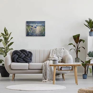 Stupell Home Decor Moon over Blooming Flowers Wall Decor