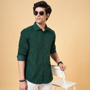 Byford by Pantaloons Men Solid Casual Green Shirt - Buy Byford by ...