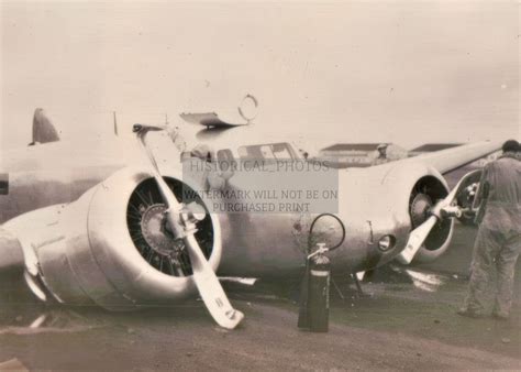 AMELIA EARHART PLANE CRASH IN HAWAII AFTER FAILED TAKE OFF 5X7 SEPIA ...