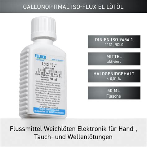GALLUNOPTIMAL by FELDER ISO-Flux EL Lötöl GOLOEL-0050 – Ersa-Shop