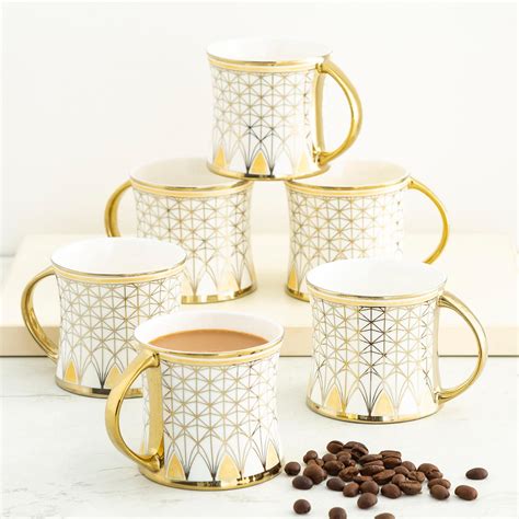 Buy Corsica Set of 6 Bone China Coffee Mugs - 200ml from Corsica by ...
